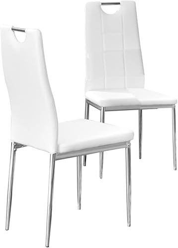 Miniatura 8 de Best Master Furniture Juego de 2 sillas de comedor de cristal, color gris