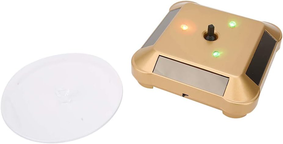 Jewelry Display Carousel, Solar Powered Rotating Display Stand, LED Electric Rotating Jewelry Display Stand for Jewelry Mobile Phones(ld)
