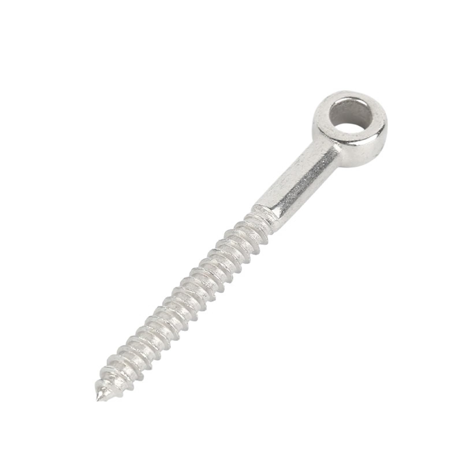 Cancamos metalicos Tornillos con forma de ojo acero inoxidable 316 M4/M5/M6/M8/M10, terminales madera, ganchos ojal(M10X80,6pcs)