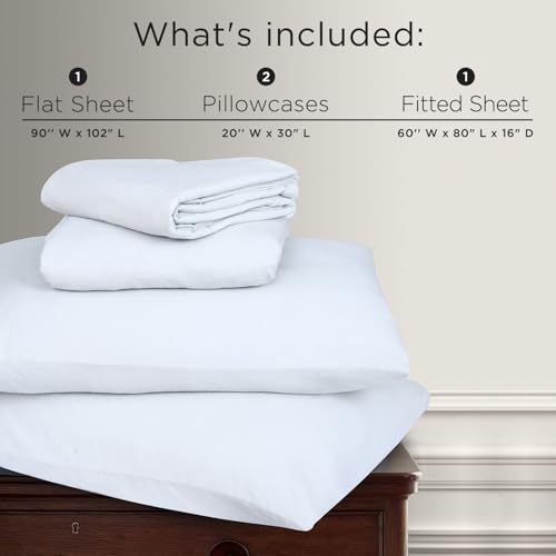 Image of Briarwood Home Flannel Sheet Set, 100% Organic Cotton, Six-Fold Brushed, Super Soft, Warm, Cozy, Deep Pocket Bedding with NanoTech Infuse for Added Durability and Lasting Comfort (Queen, White)