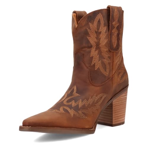 Dingo Brown Rocky Top Women's Leather Booties DI2272-BRN4
