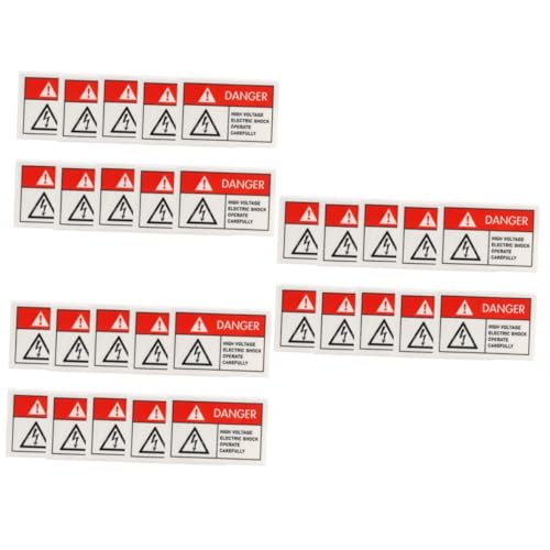 Autocollants d'avertissement pour travaux électriques Healeved et étiquettes rouge fragile 30 pièces