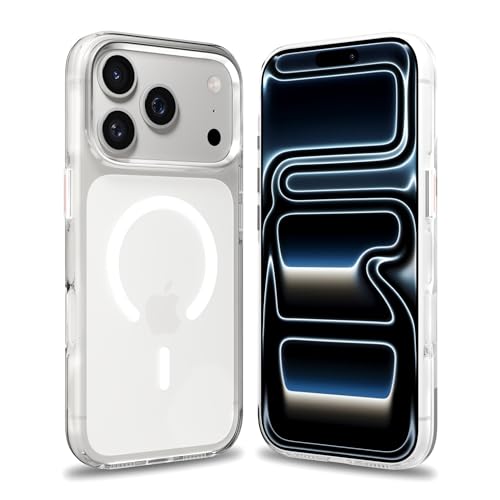 Image of CASEGEAR Super Crystal Transparent Back Cover Case Compatible with iPhone 17 Pro Max | Lifetime Anti-Yellow | 10.4 Feet Drop Protection | Compatible with MagSafe | 360 Camera Protection