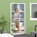 empasa Moustiquaire porte, cadre aluminium MASTER PRO, découpable sur mesure, blanc, marron, anthracite, disponible dans les dimensions 100 x 210 cm / 120 x 240 cm, en kit à monter soi même