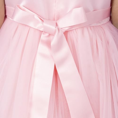 Image of Hopscotch Girls Sleeveless Pink Beaded Cascade Dress