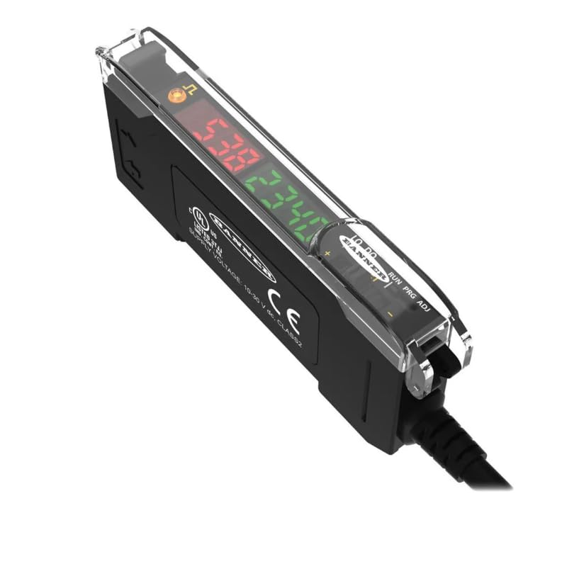 DF-G2B-PS-Q5, Fiber Optic Sensors DF-G2 Blue Beam High Speed Dual Display Fiber Amplifier; Range: Depends on Fiber; Input 10-30 V dc; Outputs: 1 PNP; 150 mm (6 in) 4-pin M12 PVC Pigtail QD
