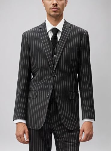 Pinstripe Suit for Men Slim Fit Men Suits 3 Piece, Mens Pinstripe Suit Formal Suits for Men Wedding Business2