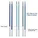 OfficeGoods Blue Gel Pens with Refills – Colored Adults Coloring Art – Medium 0.8-1.0mm Tips – Non-Toxic Gel Pens Set – Quick Dry Smudge-Free 24 Pack Colors