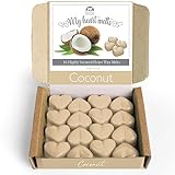 Fondants à la cire de noix de coco : 16 x 5g Fondants en cire parfumés en forme de coeur, Vegan & Pet Friendly, Cruelty & Plastic Free, Candle Alternative