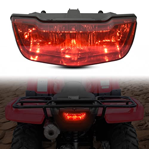 SAUTVS ATV Red LED Tail Light Assembly for Honda TRX 420 500, Rear Brake Stop Light Tail Lamp for Honda TRX 420 500 FA Rancher Foreman 2007-2022 Accessories (1PCS, Replace #33700-HP5-A50)