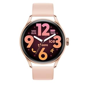 Ice-Watch - Ice smart 3.0-1.2 Rose-Gold Nude AMOLED GPS - Rose-Gold runde verbundene Uhr für Damen mit Silikonarmband - 025103 (1.20 Zoll)