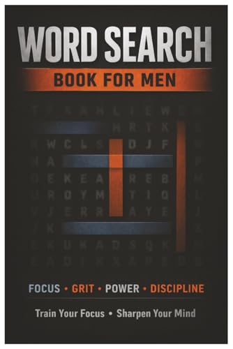 word search book for men: Focus Grit Power — grid challenges to sharpen attention
