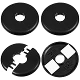 Elegaperma 4 PCS Escutcheon Plate 1/2 Inch, 17mm Clip-On Toilet Pipe Cover Plate with Adhesive for Faucet Kitchen Toilet Decorative Wall...