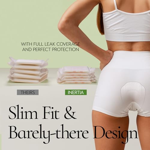 Image of INERTIA The Prism Red - Truly Organic, Ultra Thin & Leak-Proof Korean Cotton Pads with Wings | Super Absorbency | Hypoallergenic, Super Absorbent, Chlorine-Free & Fragrance-Free (20 Count)