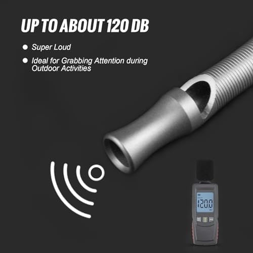 ThruNite-Premium-Titanium-Whistle-Emergency-120db-Safety-Whistle-EDC-Rape-Whistle-with-Necklace-Lightweight-Durable-Survival-Whistles-for-Outdoor-Hiking-Camping-Pets-Training