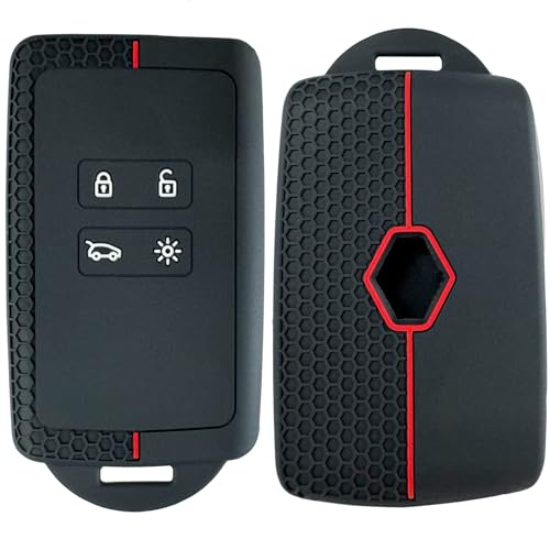 Coque Clé de Voiture pour Renault, Coque Cle Compatible avec Renault Clio Megane Koleos Kadjar Kangoo Twingo Talisman Captur Espace Dacia Duster, Etui Carte...
