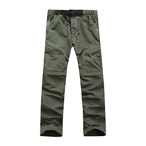 2025 Hombres Stretch Senderismo Trabajo Pantalones de Agua Ligero al Aire Libre Nieve Pantalones Hombre, verde, 3XL