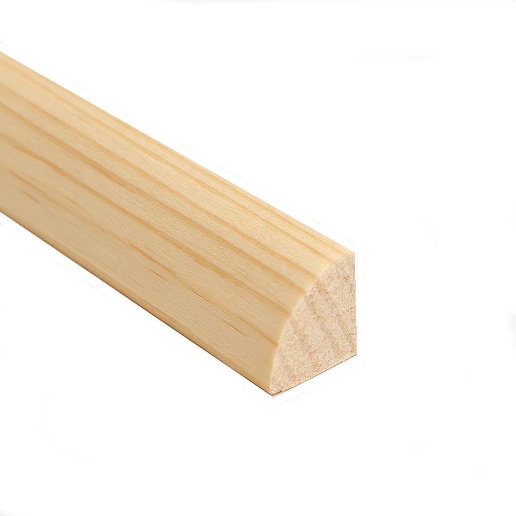 9mm Quadrant Trim Pine Quad Decorative Trim Moulding Flooring Edging Beading Wood (1, 30cm)