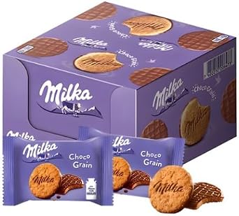 Milka Chocolate Grain Biscuits 2.2 lbs 1.008 kg | Zaggy Texture & Chocolate Harmony | Large Enjoyable Pack