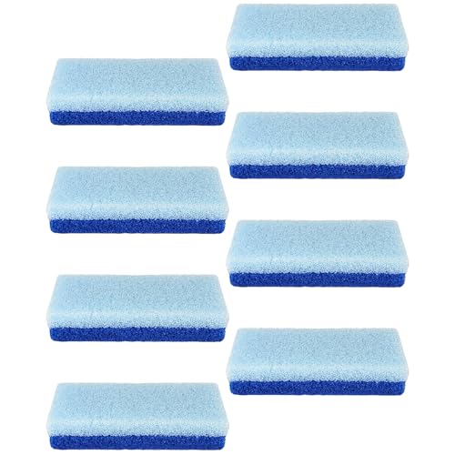 JUVITUS Two Sided Foot Scrubber: Pumice Stone Smoother & Bristle Brush Foot Exfoliator Blue, 2 Pack