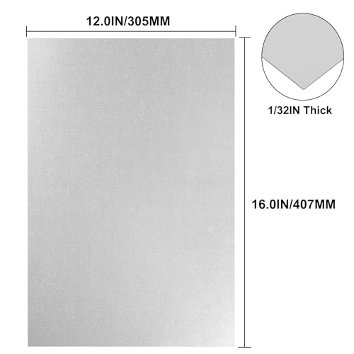Galvanized Metal Sheet 12" x 16" x 1/32" Inch Galvanized Steel Sheet Plates for Magnetic Mount Board Wall 20GA(0.80MM) Galvanized Steel Plate Panels Stock for Roof Flashing Fixing Repair, Crafts, DIY - Image 3