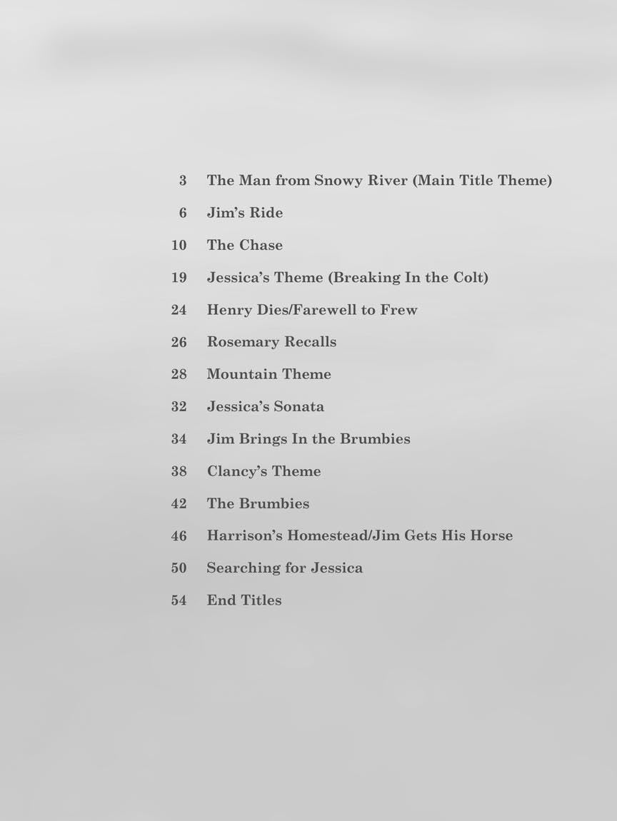 The Man From Snowy River | Piano Solo Songbook | Music from the Motion Picture Soundtrack | 14 Songs by Bruce Rowland | Piano Sheet Music for Film Lovers and Pianists