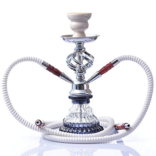 Anyi Doppelrohrglas Shisha Set Arabische Shisha Bar Shishaktv Big Smoke Doppel Shisha Kohle – Bild 3