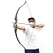 oubert 60 Inch Left Hand Black Hunter Recurve Bow 20-60lbs Bow and Arrow Set for Adults Wooden Riser Archery Bow Set with Stringer Tool Takedown Bow for Outdoor Hunting Shooting (35LBS)
