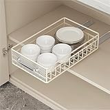 Ausziehbarer Schrank, Rollregal für Küche, Speisekammer, kein Bohren erforderlich, einfacher Zugang, kompaktes Design (24 x 43 x 8 cm)