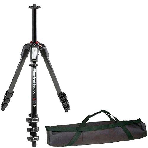 Manfrotto MT055CXPRO4 055 Carbon Fiber 4-Section Tripod with Horizontal Column + Calumet Padded Tripod Bag