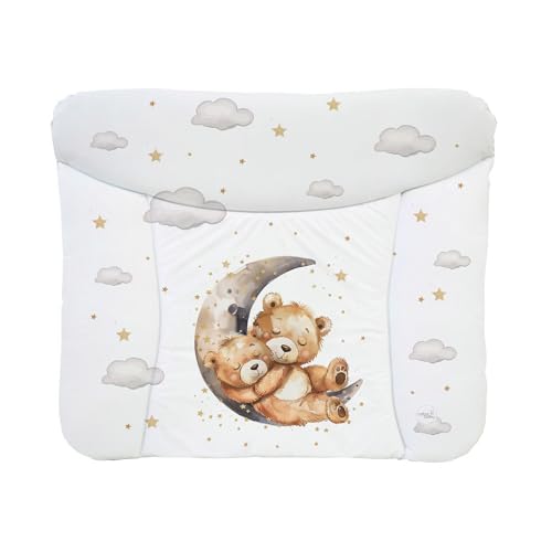 Ceba Baby® weiche Wickelauflage 75x72 cm - Baby Wickelunterlage - Wickeltischauflage für Junge und Mädchen - Wasserdicht, abwaschbar - OEKO-TEX® Standard 100 - Made in EU - Bär auf dem Mond Ceba Baby® weiche Wickelauflage 75x72 cm - Baby Wickelunterlage - Wickeltischauflage für Junge und Mädchen - Wasserdicht, abwaschbar - OEKO-TEX® Standard 100 - Made in EU - Bär auf dem Mond