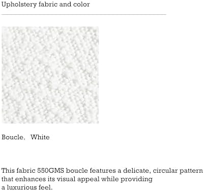 Miniatura 8 de MCH Juego de 4 sillas de comedor redondas modernas, tapizadas con patas de metal resistentes, fácil montaje y tela Boucle para cocina, sala de