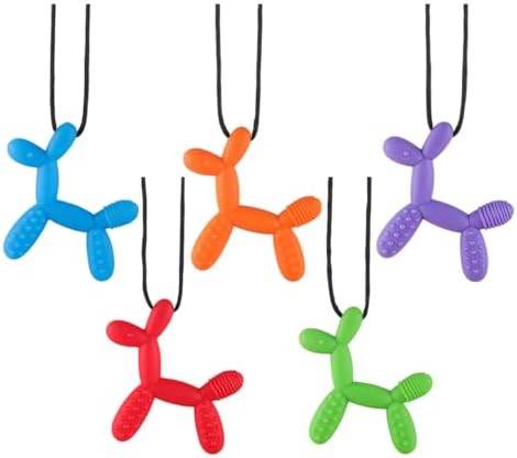 5 Pack Sensory Chew Necklaces for Kids Adults Silicone Autism ADH...