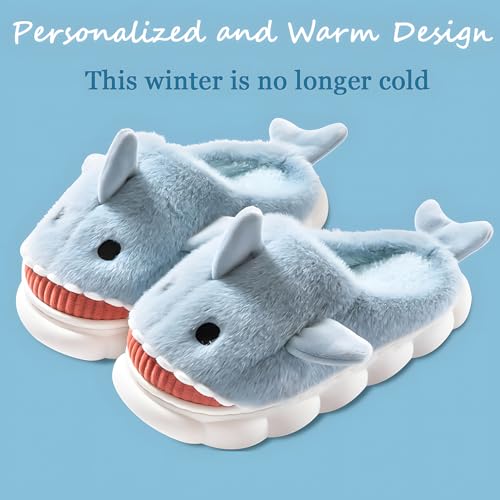 Factory Direct Sales,Super Cost-Effective, Shark Stuffed Animal Plush Slippers, Cute Memory Foam Slippers for Women, Cotton Slippers Men, Bringing Comfort and Fun to Your Feet!2