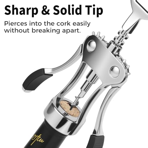 10PCS Wing Corkscrew Wine Opener Bulk,2IN1 Cork Screw Wine Bottle Opener Manual with Beer Bottles Opener Stainless Steel Wine Openers Tool for Wedding Party Favors Groomsmen Waiters Bartenders Servers by TKSDWBLTY - Image 7