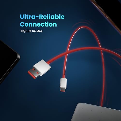 Image of Basesailor USB to Type-C 80W Super Fast Charging Cable Warp /Dash Charger Cord Compatible with OnePlus 13, 12, 11, 10 Series, Nord, CE2 Lite, CE3 & CE3 Lite