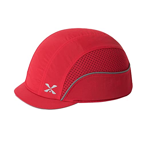 Sombrero duro de seguridad ligero tipo gorra de béisbol roja con micro ala