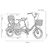 Three Wheel Bike Adult Tricycle 16" Cogwheel Tricycle Collapsible Adult Bicycle Bicycle with Rear Seat for Parents To Pick Up & Drop Off Children Load 200KG Cycling Pedalling #1