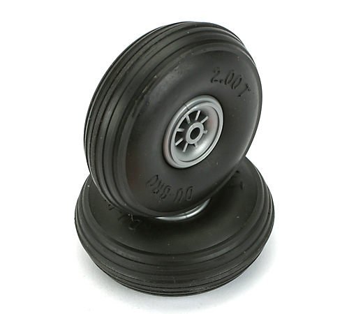 Du-Bro 200T 2" Diameter Treaded Surface Wheel (2-Pack)