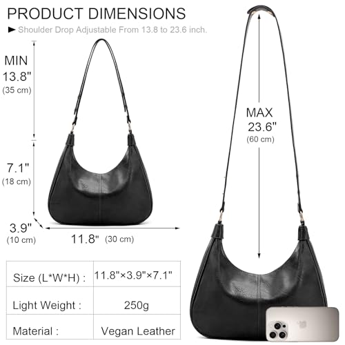 Bolso de hombro para mujer en cuero vegano ultra suave miniatura 3