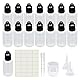 Tropfflasche Leer Plastikflaschen Reiseflasche Liquidflaschen Quetschflaschen Dosier-flaschen mit Kindersicherung Deckel Inkl. Trichter Messbecher Etiketten Transfer Pipette (30ml)