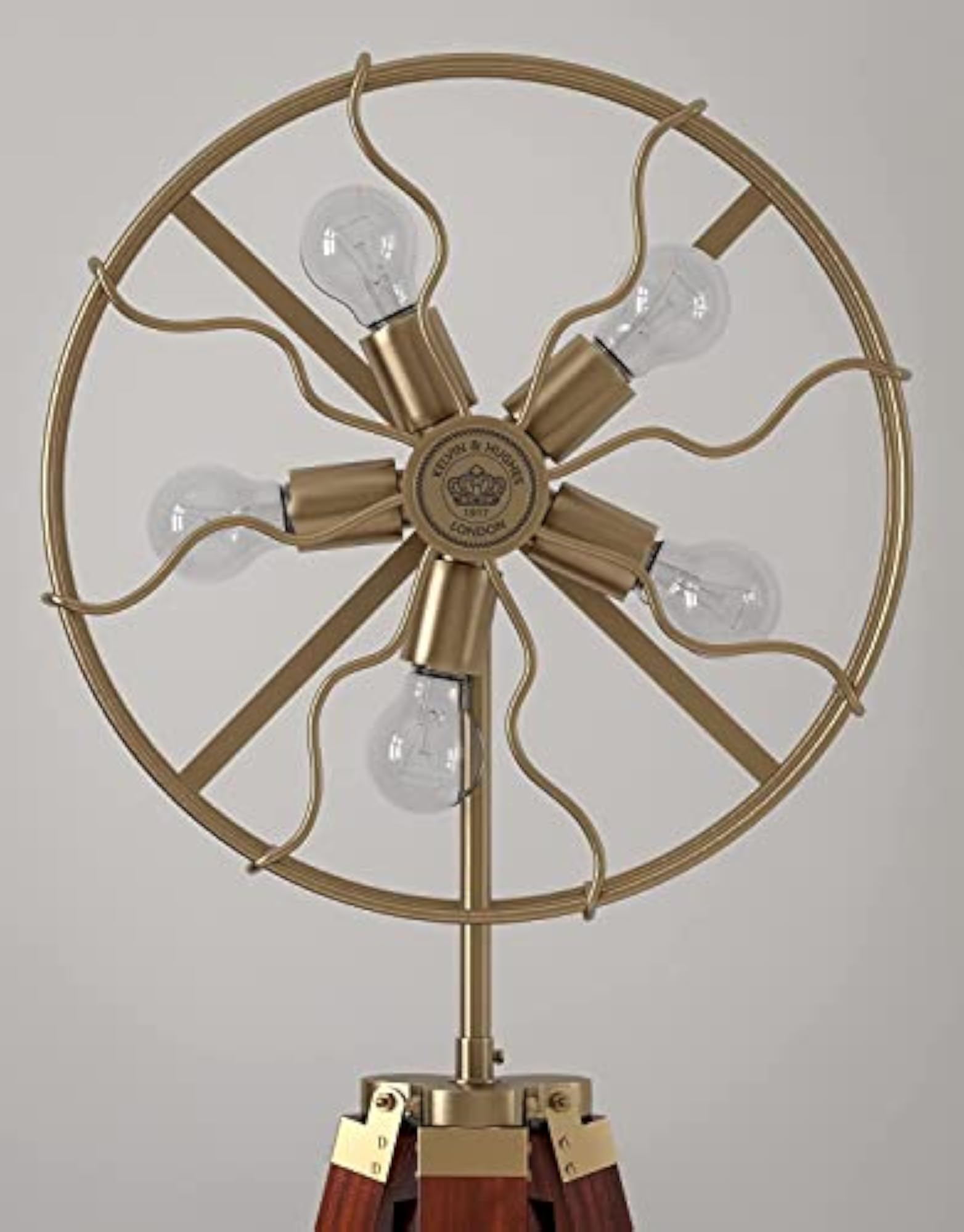 Wooden Tripod Fan Light | Decorative Floor Lamp