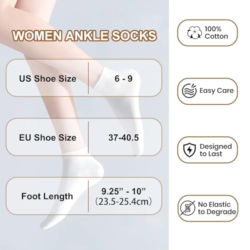 Image of Womens Ankle Socks Cotton No-Show Comfortable Low-Cut Liner Kraft Paper Gift Box