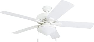 Honeywell Ceiling Fans 50513-01 Belmar Outdoor LED Ceiling Fan, ABS Weatherproof Blades, White - coolthings.us