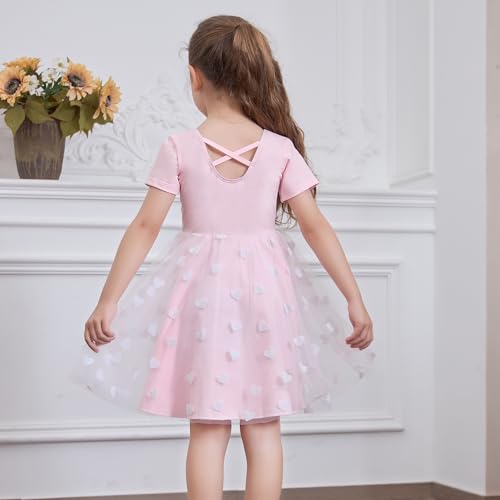Fashion Girls Dresses Cotton Short Sleeve Summer Dress A-Line Cute Midi Casual Sundress Spring Casual Dress2