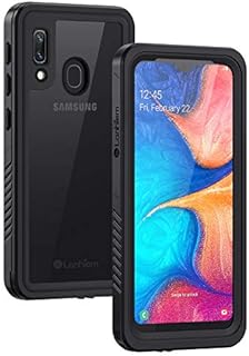 Lanhiem Galaxy A20e Case, IP68 Certified Waterproof Shockproof Dustproof Full Body Sealed Underwater Protective Cover with Built-in Screen Protector Case for Samsung Galaxy A20e (Black)