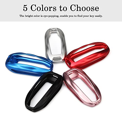 Qbuc For Tesla Key Fob Cover With Keychain Compatible With Tesla Model S/3/Y Keyless Protection Case Smart Remote Accessory (Black) #TOP5