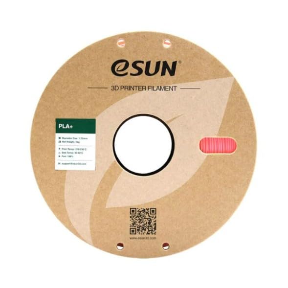 Image of eSUN PLA+ 3D Printing Filament 1.75mm High Speed Filament Speedy PLA Plus for Fast Printing, Dimensional Accuracy + /- 0.03mm, 1KG (2.2 LBS) Pink