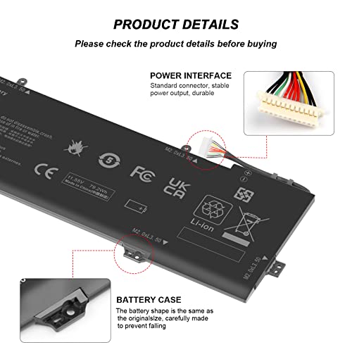 Image of KB06XL 902499-856 902499-855 902401-2C1 Battery for HP Spectre X360 15-BL012DX 15-BL112DX 15-BL0XX 15T-BL000 15T-BL100 15-BL075NR 15-BL152NR 15-BL000 15-BL000NA 15-BL030NG BL112DX HSTNN-DB7R TPN-Q17