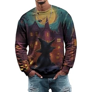 MARSVOVO Halloween Sweatshirt for M...